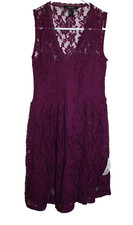 Juniors Forever 21 Purple Lace Dress Sleeveless V-Neck Small S New NWT