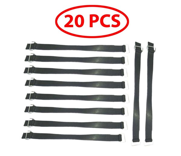 20 X Batterie Gummi Riemen Schwarz Passt FüR Royal Enfield ES Neu 560058 Aes-image