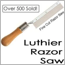 MusicianAtHeart Luthier RAZOR SAW w Handle - Made in USA Pull Stroke Guitar Tool