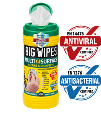 Big Wipes 4X4 Multi-Surface Wipes (Tub of 80) Green Top