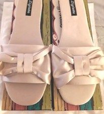 ZIGIsoho VALIANT SATIN SANDAL  SLIDE  FLAT  BOW  10M  Wedding Formal Holiday Parties