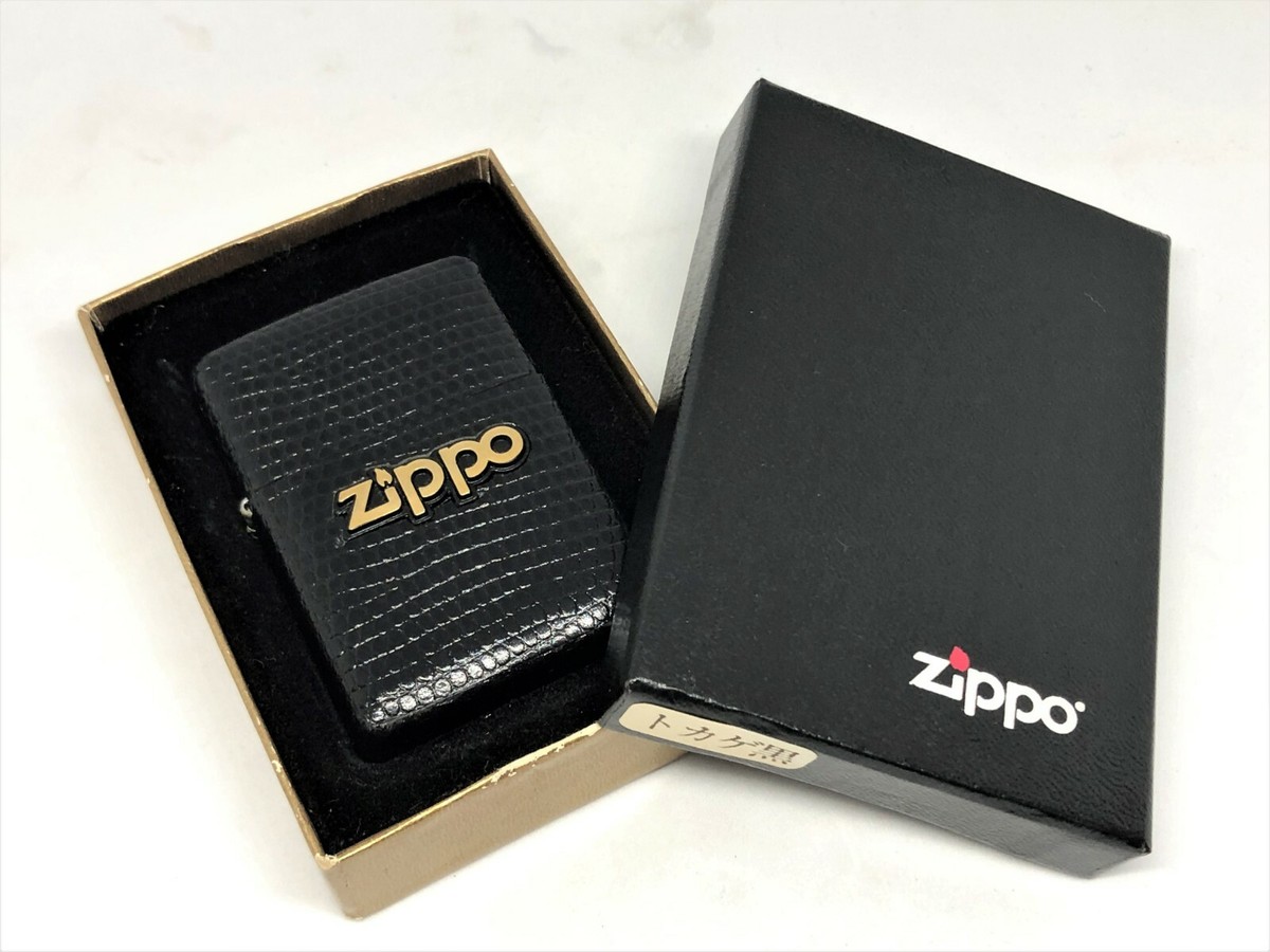 Rare! New ZIPPO Limited Edition Logo Lizard Leather-Bound