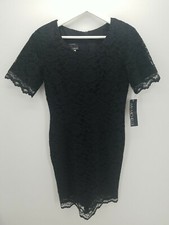 My Michelle Dress Womens Lace Black Floral Patterned Size 6M