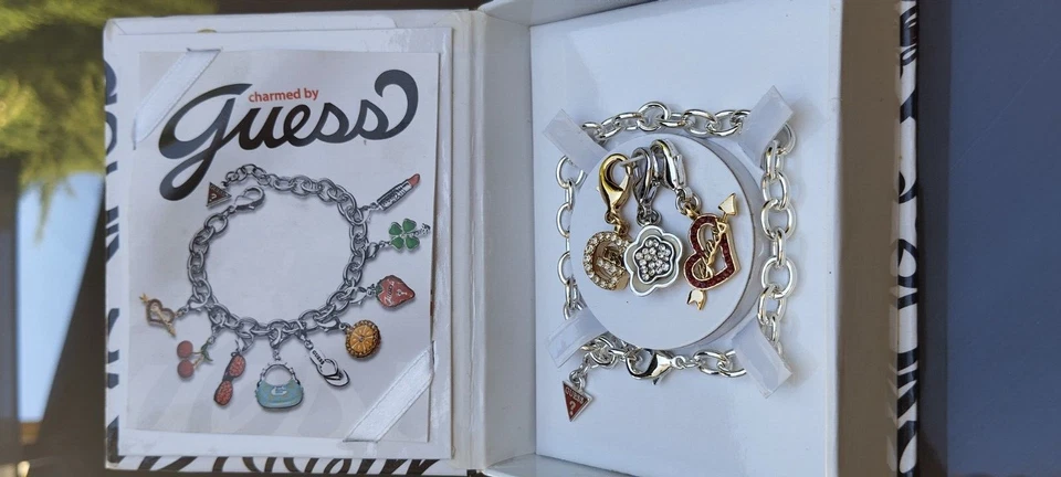 GUESS ubs90901 Armband Silber Konten Armband Mit Drei Charm Mejorofertarelojes - Bild 2 von 4