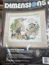 Dimensions Counted Cross Stitch THE EARTH IS OUR HOME #3700  14 x 12 New
