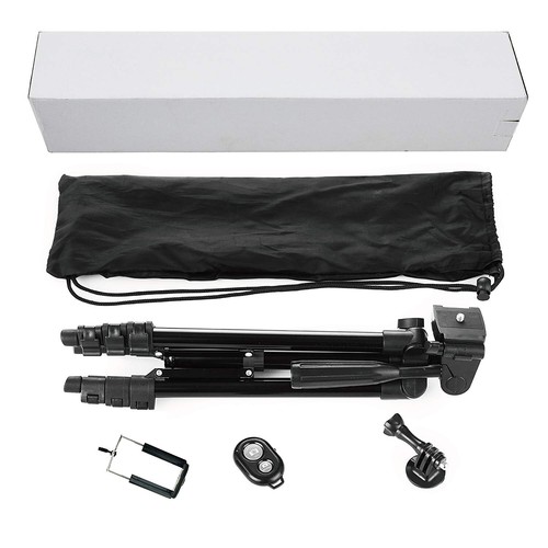 Professional Camera Tripod Stand Mount Remote + Phone Holder for iPhone Samsung - Picture 10 of 12