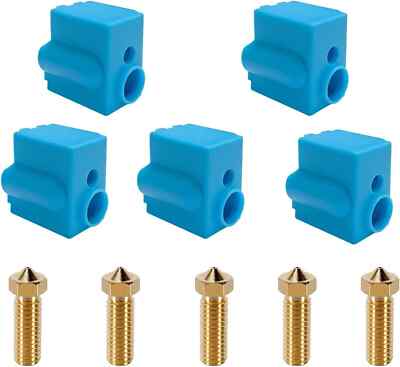 5 PCS Nozzles and Silicone Socks for Anycubic Vyper, Kobra Plus, 3D Printer...