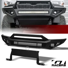For 2010-2014 F150 Raptor Matte Blk Full Width Front Bumper+Hoop Bar+Skid Plate