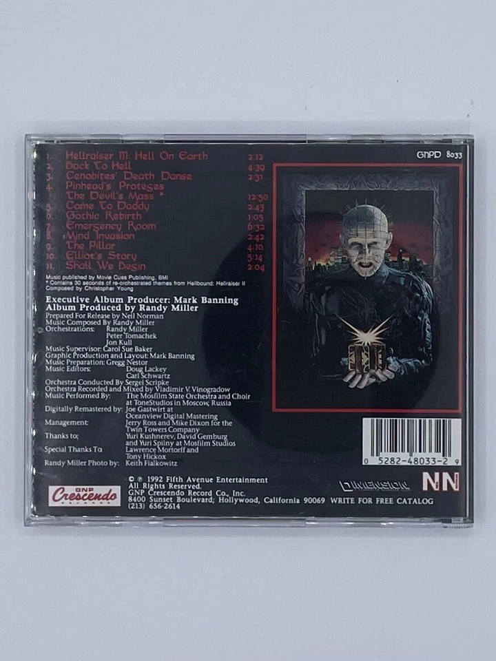 Hellraiser III Hell On Earth Soundtrack CD 1992 Randy Miller - Image 3 of 3