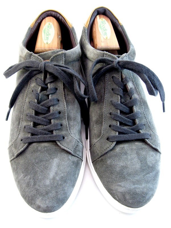 SAOLA Allen Edmonds "COURTSIDE" Sneakers Derby Uomo Scamosciate 10 D Grigio (108N)