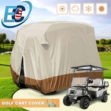 4 Passengers Golf Cart Cover Waterproof Zipper Storage for EZGO Club Car Yamaha