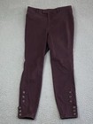 By Anthropologie Pants Brushed Cotton Stretch Pockets Sz 8 EXC in Eggplant Mocha — photo 1