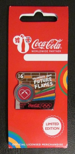 Unused London 2012 Olympic Games Limited Edition Coco-Cola Pin Badge - Day 6