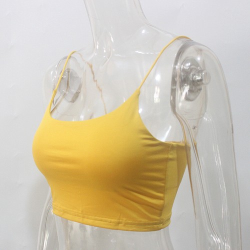 Mujeres Sexy Correa de Espagueti Sin mangas Camisa Chaleco Prendas para el torso sin mangas Prendas para el torso recortadas de verano - Imagen 16 de 25