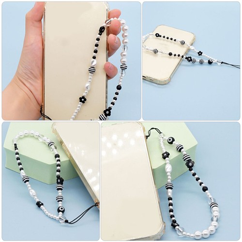 Telefon Dangle Charm Telefon komórkowy Pasek na nadgarstek Koraliki Telefon Koraliki Pasek - Zdjęcie 3 z 12