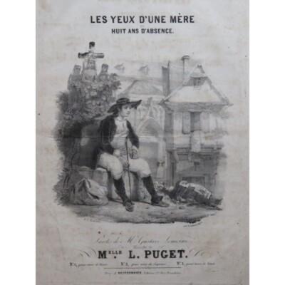PUGET Loïsa Die Augen einer Mutter Gesang Klavier ca1840