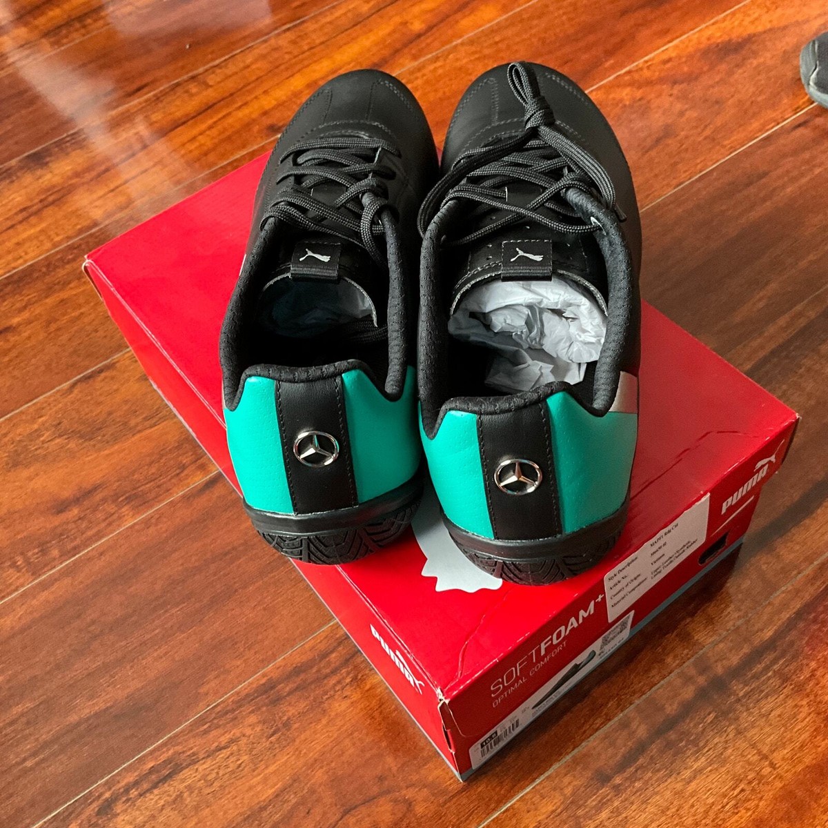 New Puma Mercedes AMG Cat Lace Up Sz 10.5 Black Sneakers Casual Shoes Formula 1 Amazon.com | Puma Mens Mercedes AMG Petronas Drift Cat  main image 2