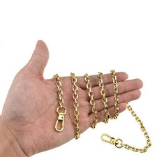 Mini Pochette Purse Chain Strap Thin Wide 6mm YellowGold 39.4 Inches Length