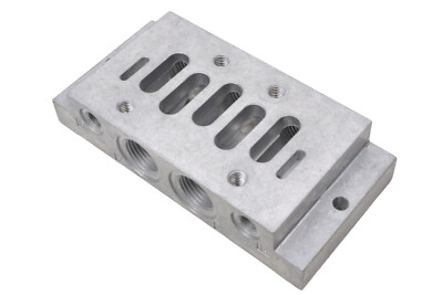 BOSCH AVENTICS connection plate 1 825 503 149, ISO 3 Sub Base G1/2 Input Ports