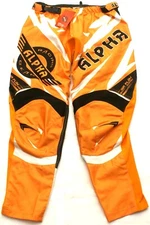 Alpha Cycle Gear Motorcycle Racing Pants Mens 34X29 Orange Padded Moto