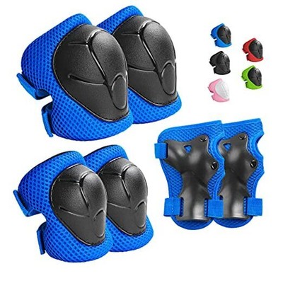 Kids Protective Gear Set Knee Pads for Kids 3-14 Years Toddler S(3-8Years) Blue