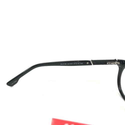 Diesel Eyeglasses Frames DL5156 Col.001 Black Round Full Rim Denim 51-19-145 - Picture 8 of 9