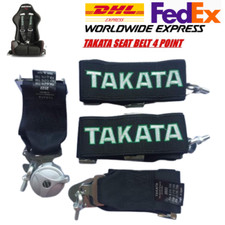 Takata 4 Point Snap-on 3 With Camlock Racing Seat Belt Harness Universal Black