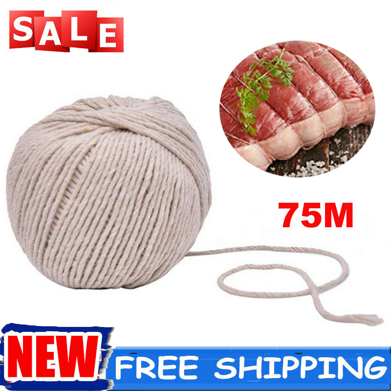75m Cotton Twine Cooking String Oven Safe Butcher Meat Roast Barbecue