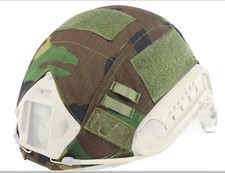 Tactical Military Hunting Helmet Cover for OpsCore Fast Helmet BJ/PJ/MH Woodland