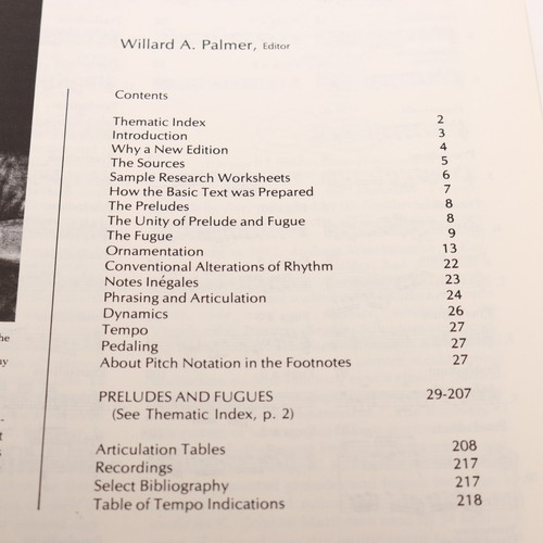 JS Bach Well Tempered Clavier Vol I Piano Score 1981 Alfred Publications - Picture 7 of 8