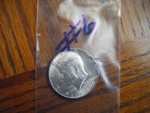1- 1964-D KENNEDY Half Dollar 90% SILVER "UNCIRCULATED" #6