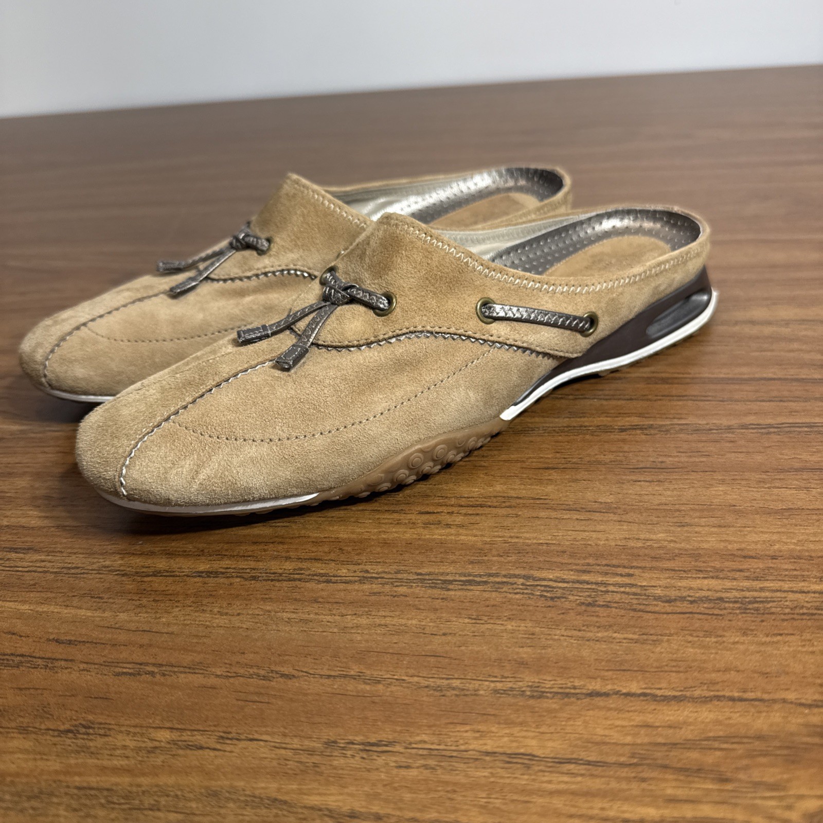 Cole Haan Women’s Tan Suede Leather Mule Slides Flats Size 8B
