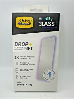 OtterBox Amplify Glass Apple iPhone 14 Pro Screen Protector Clear - New
