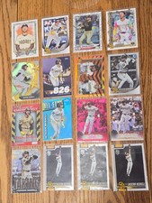 Lot of 16 Jackson Merrill Baseball Cards Inert Base Parallels Pink Diamante