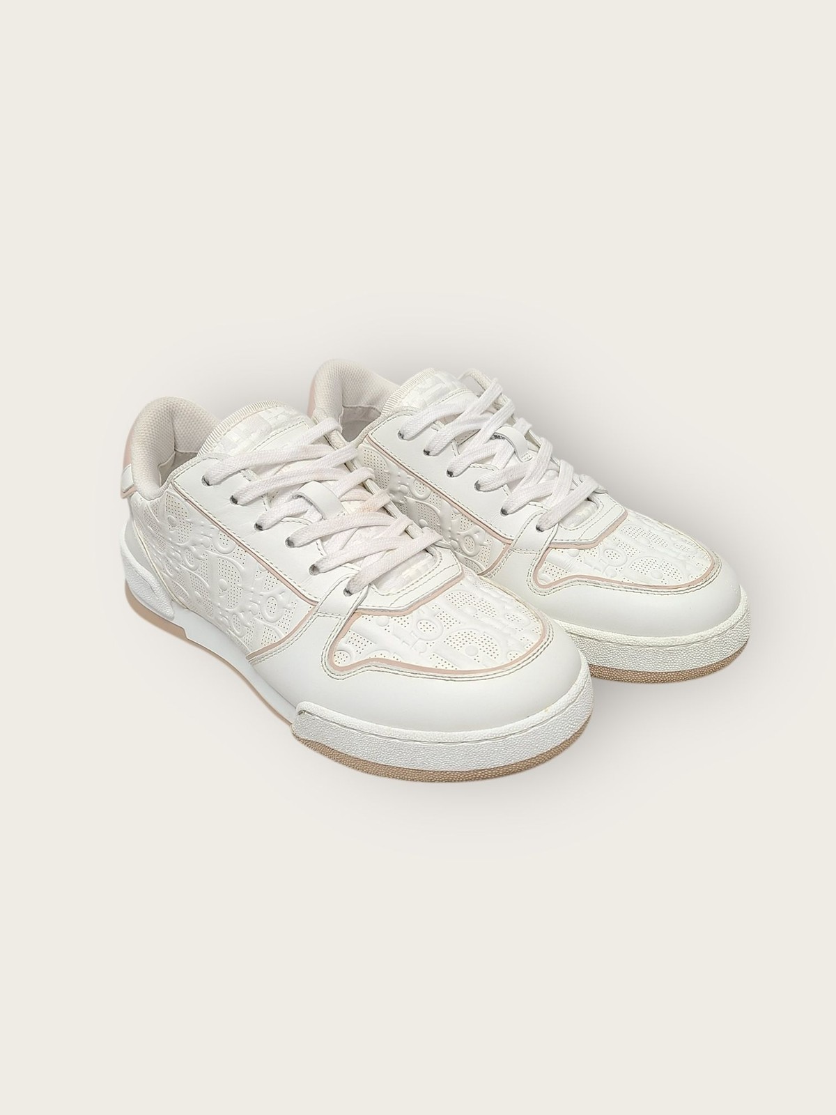 Dior White Nude Oblique ONE Sneakers 147730998 [P]
