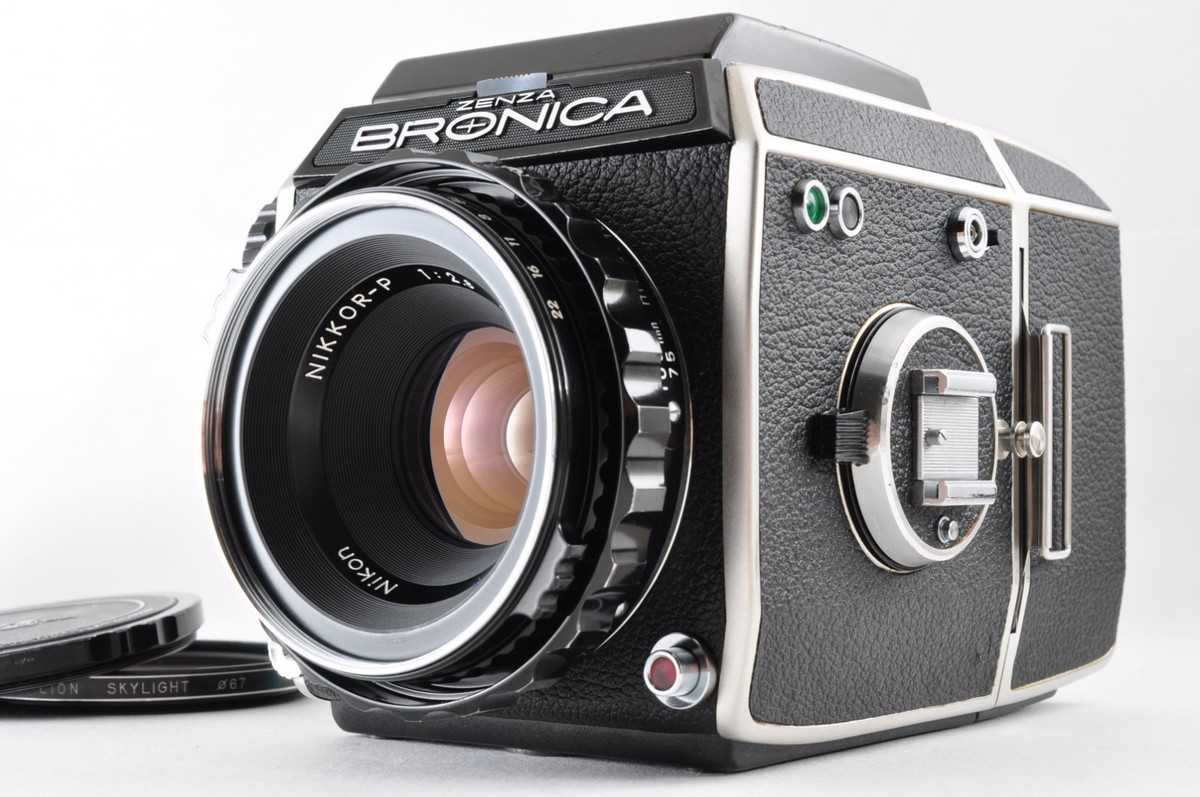美品】ZENZA BRONICA EC，Nikon NIKKOR-P 1:2.8 f=75mm 中盤フィルム