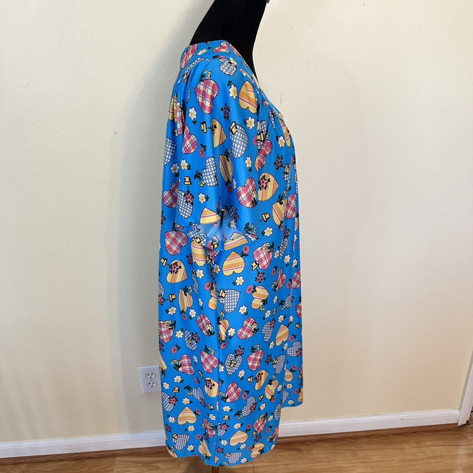 Anthony Richards Womens MuMu Housedress Midi Blue… - image 4