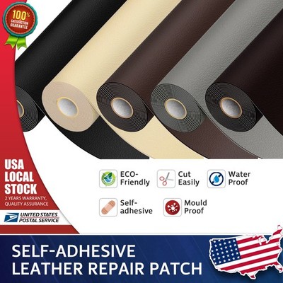 NEW Self-Adhesive Leather Repair Patch for Car Seats Couch Sofa Chair Jacket US