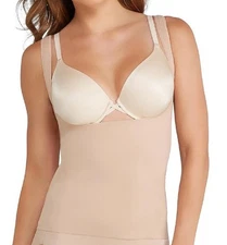TC Fine Intimates Firm Control Open-Bust Camisole (STAIN- Warm Beige, 2X)