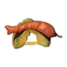 Hyde  EEK Boutique Fish Taco Hat Cat Costume Halloween Pet Headwear Adjustable