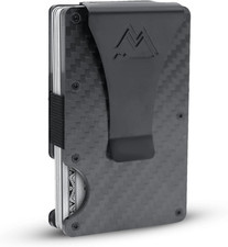 Mountain Voyage Co Slim RFID Wallet - Minimalist Carbon Fiber Card Holder