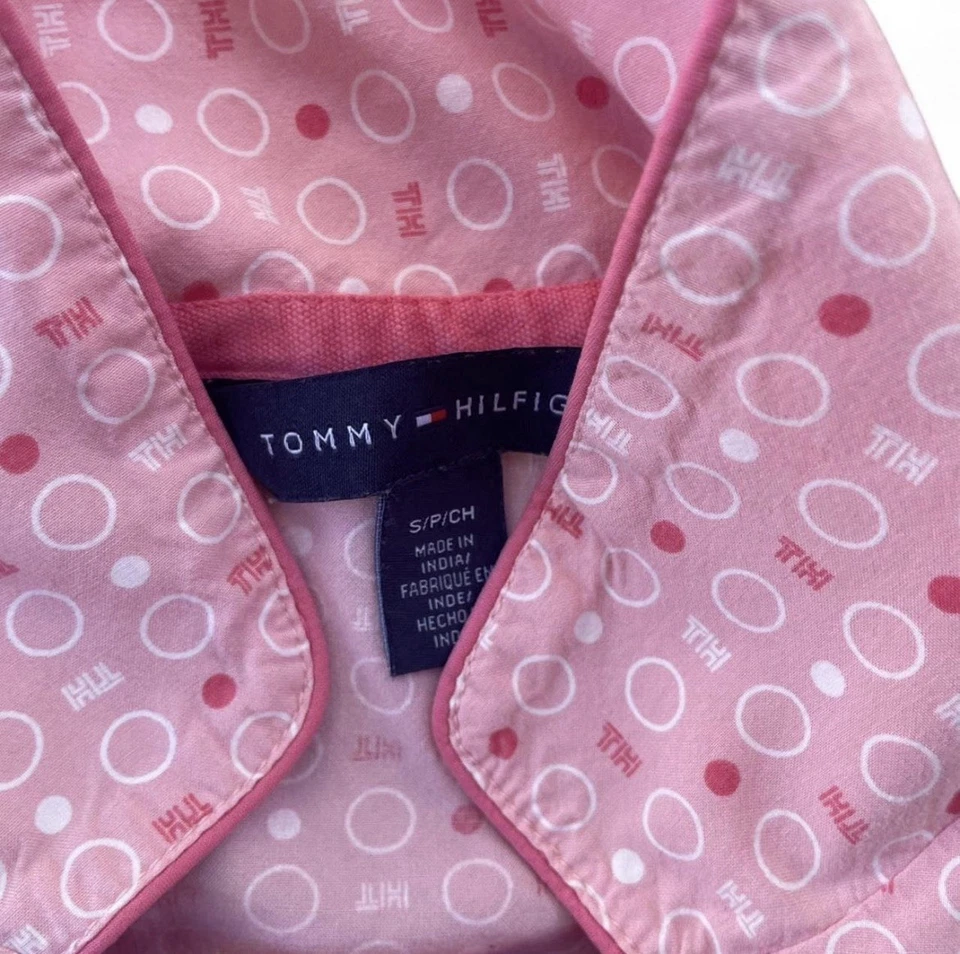 Tommy Hilfiger S Pink Pajamas  Women's 2 Piece Set Sleepwear Button — 第 3/4 张图片