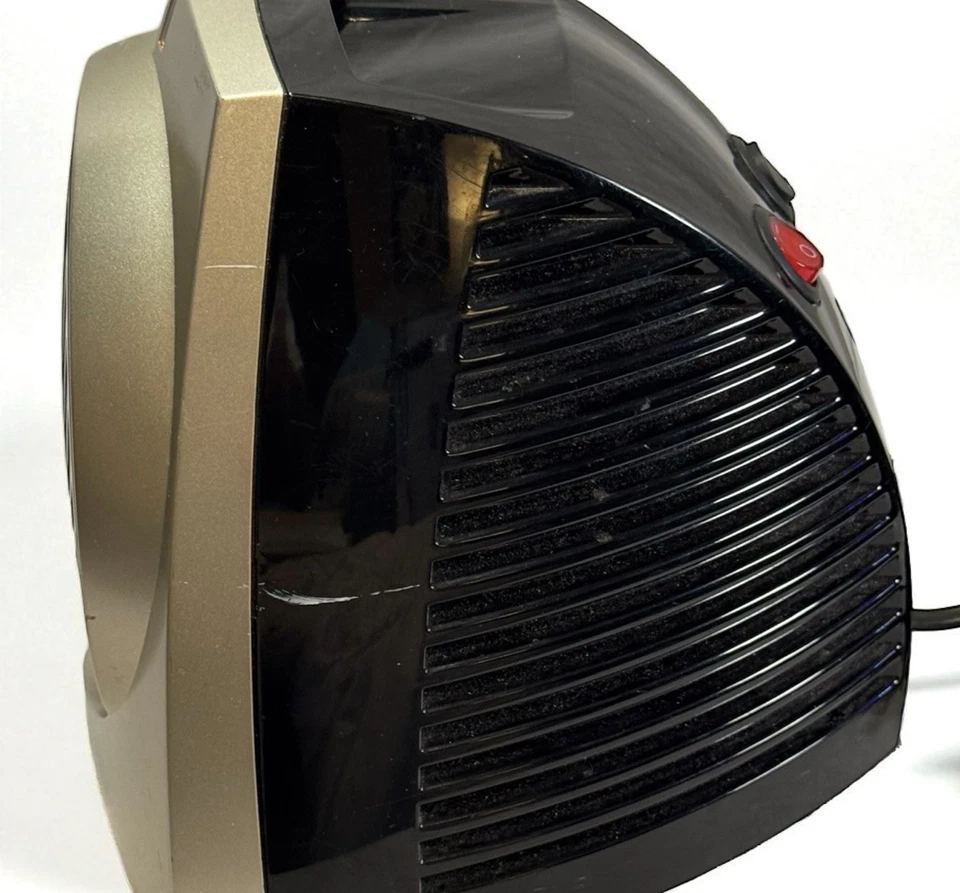 Ventilador de espacio personal Vornado VH203 calentador eléctrico dorado negro portátil de mesa Foto 2 de 4