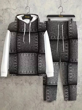 Men's Outfit 2 Piece Set Shirt  Pants Suit PLUS SIZE BIG 5XL