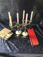3 nail quist plug/stack chandeliers and 2 white feet