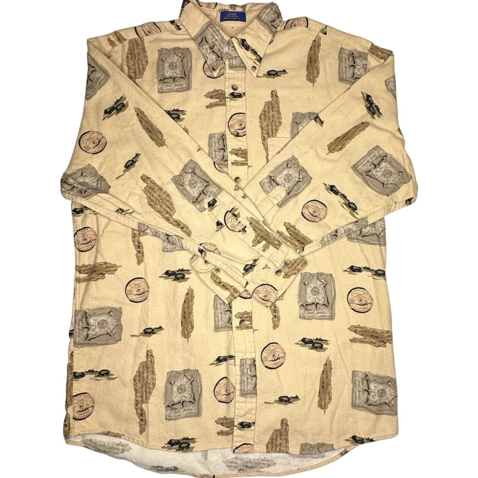 Pendleton Mens Button Down Shirt L Geometric Prin… - image 3
