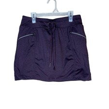 Tangerine Womens Athletic Skort S Dark Purple Drawstring Waist