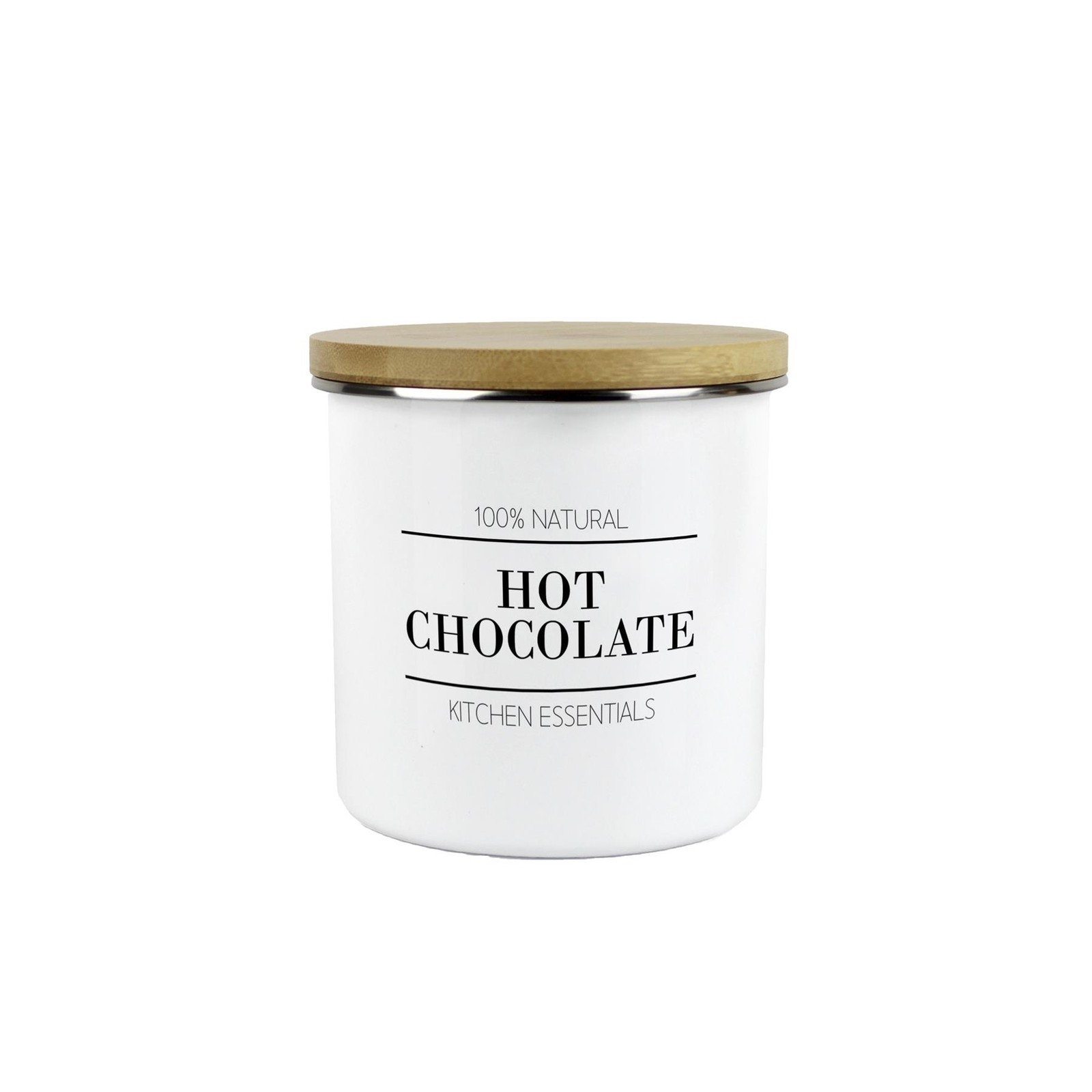 Minimalist Essential Hot Chocolate Canister - 600ml Kitchen Storage Jar Gift