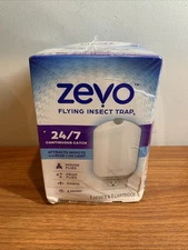 Zevo Flying Insect Trap (1 Plug-in Base + 3 Cartridges) Featuring Blue UV Light