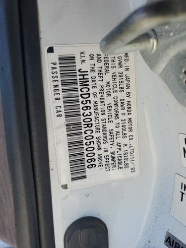 1994 HONDA ACCORD STEERING COLUMN BARE - Picture 8 of 8